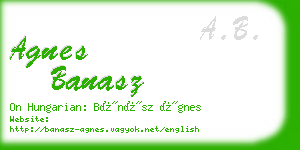 agnes banasz business card